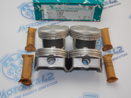 Поршни + кольца к-кт 4шт ремонт +1,00 G4KD Hyundai / Kia