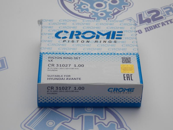 Кольца поршневые CROME ремонт +1,00 HYUNDAI G4EC