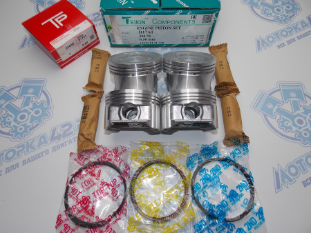 Поршни + кольца к-кт 4шт ремонт +0,50 HONDA D17A1