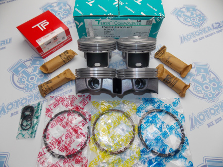 Поршни + кольца 4шт ремонт +0,50 HONDA K20A3