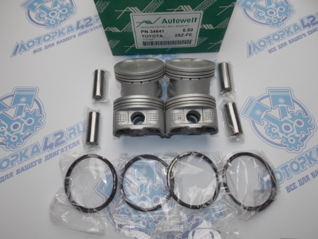 Поршни + кольца AW 4шт ремонт +0,50 TOYOTA 2SZ-FE
