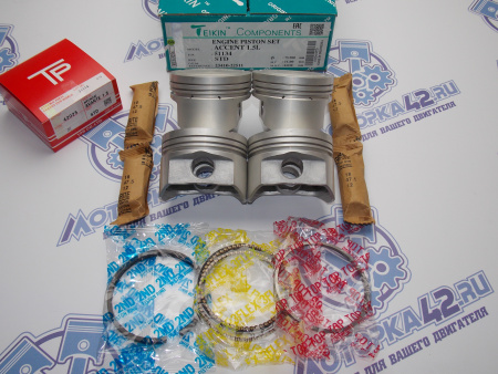 Поршни + кольца к-кт 4шт стандарт HYUNDAI G4EC