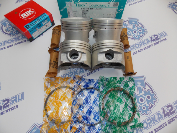 Поршни + кольца 4шт стандарт MMC 4G64S