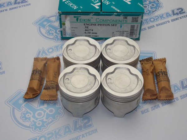 Поршни TEIKIN к-кт 4шт ремонт +0,50 TOYOTA 3E