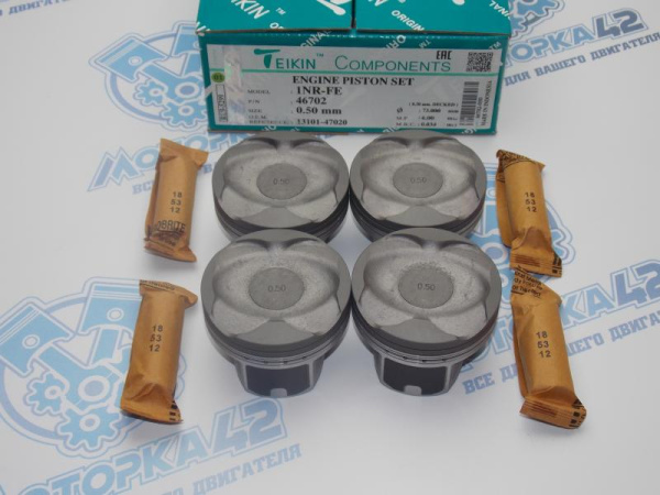 Поршни TEIKIN к-кт 4шт ремонт +0,50 TOYOTA 1NR-FE