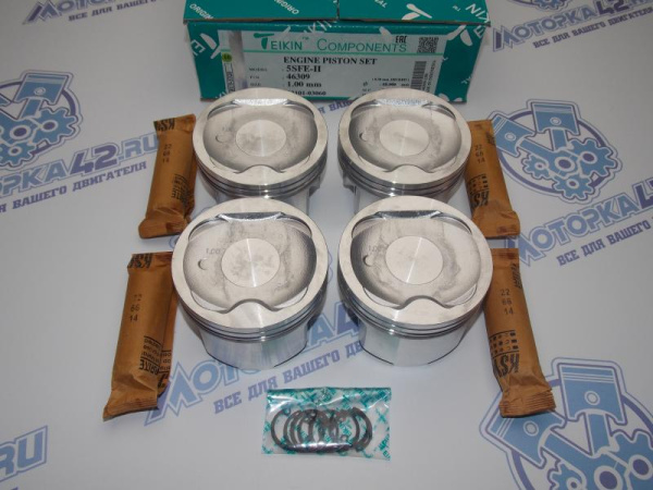 Поршни TEIKIN к-кт 4шт ремонт +1,00 TOYOTA 5S-FE