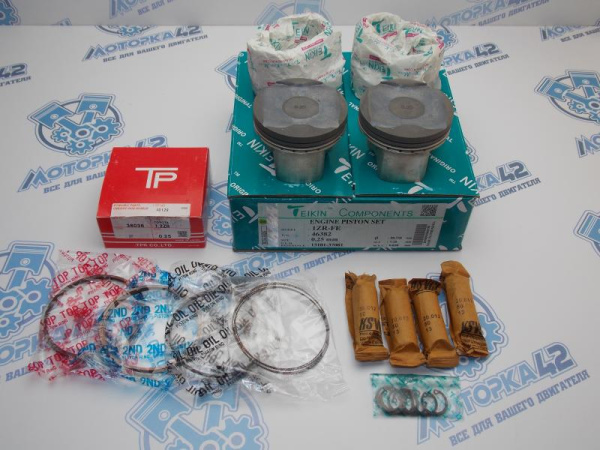 Поршни + кольца к-кт 4шт ремонт +0,25 TOYOTA 1ZR-FE