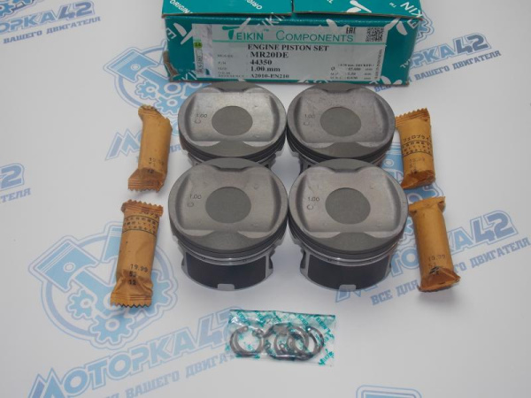 Поршни TEIKIN к-кт 4шт ремонт +1,00 NISSAN MR18DE, MR20DE 