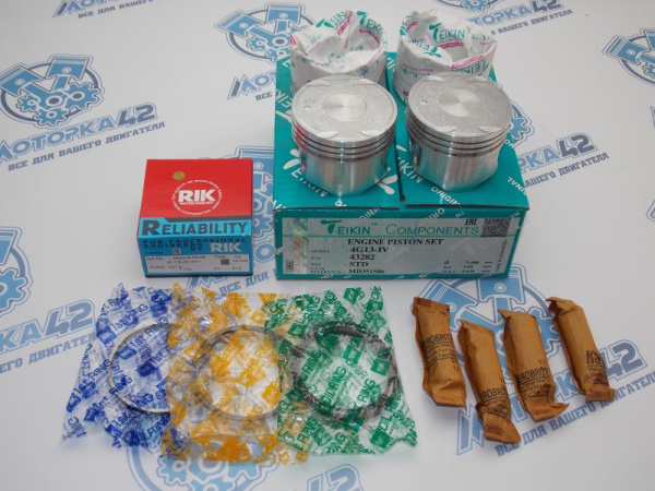 Поршни + кольца к-кт 4шт стандарт MMC 4G13